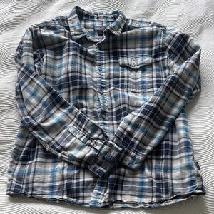 Patagonia Casual Plaid Shirt in Blue and Gray
